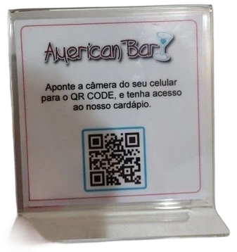 Placa expositória do qrcode